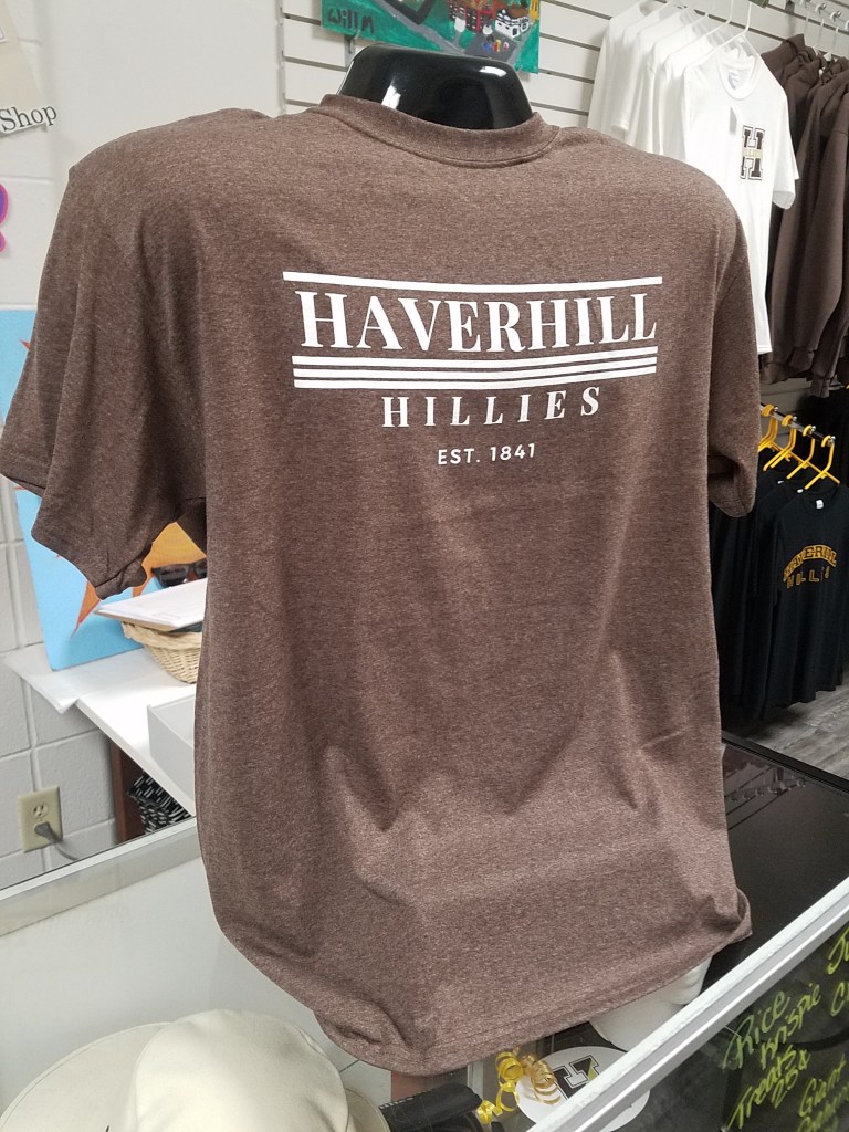 brown haverhill hillies tee shirt
